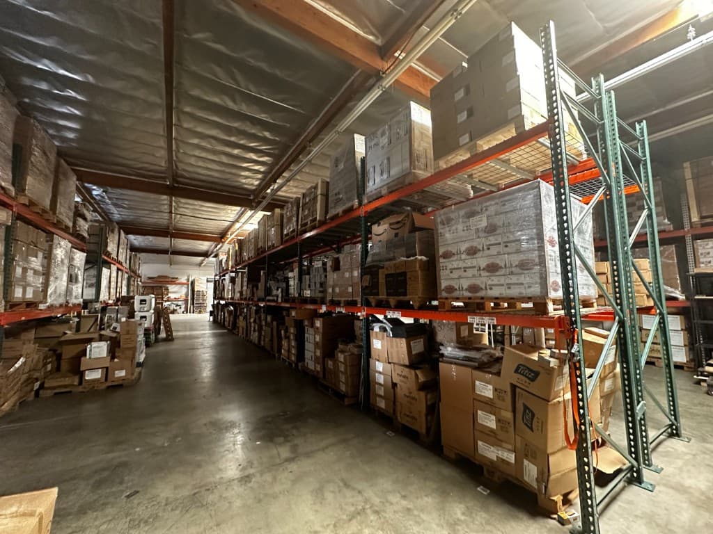 Professional warehouse entrance for receiving and client access